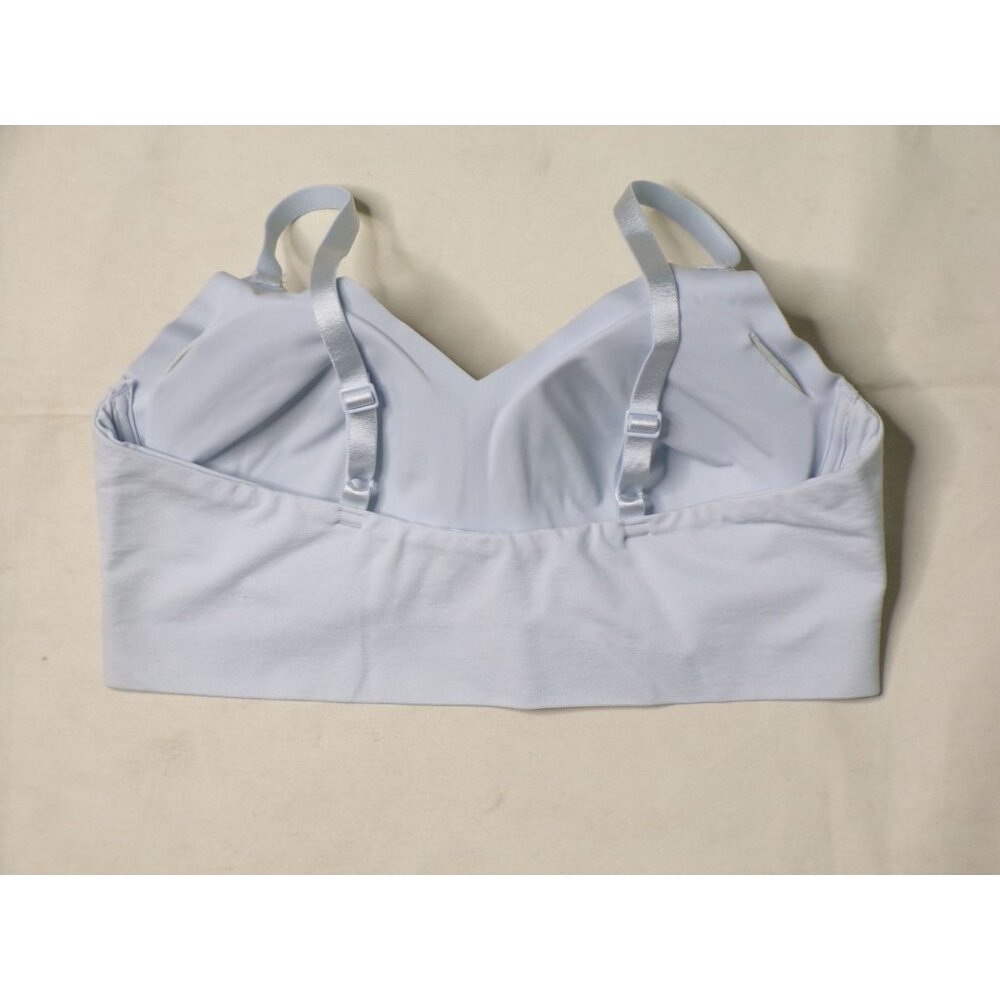 🆕TRUE & CO. Body Lift Triangle Soft Form Band Wireless Bra Powder Blue Medium - Picture 6 of 7